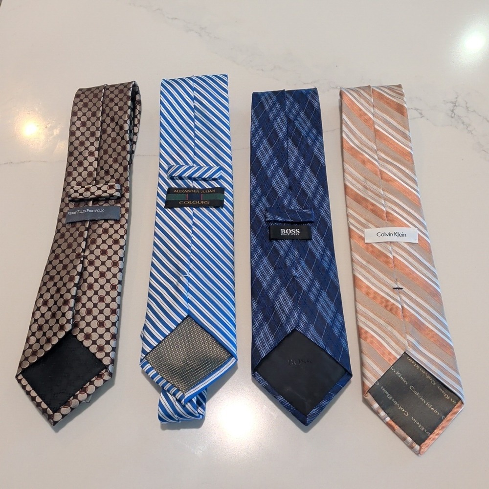 Lot Of 4 Ties Multiple Designers And Patterns
